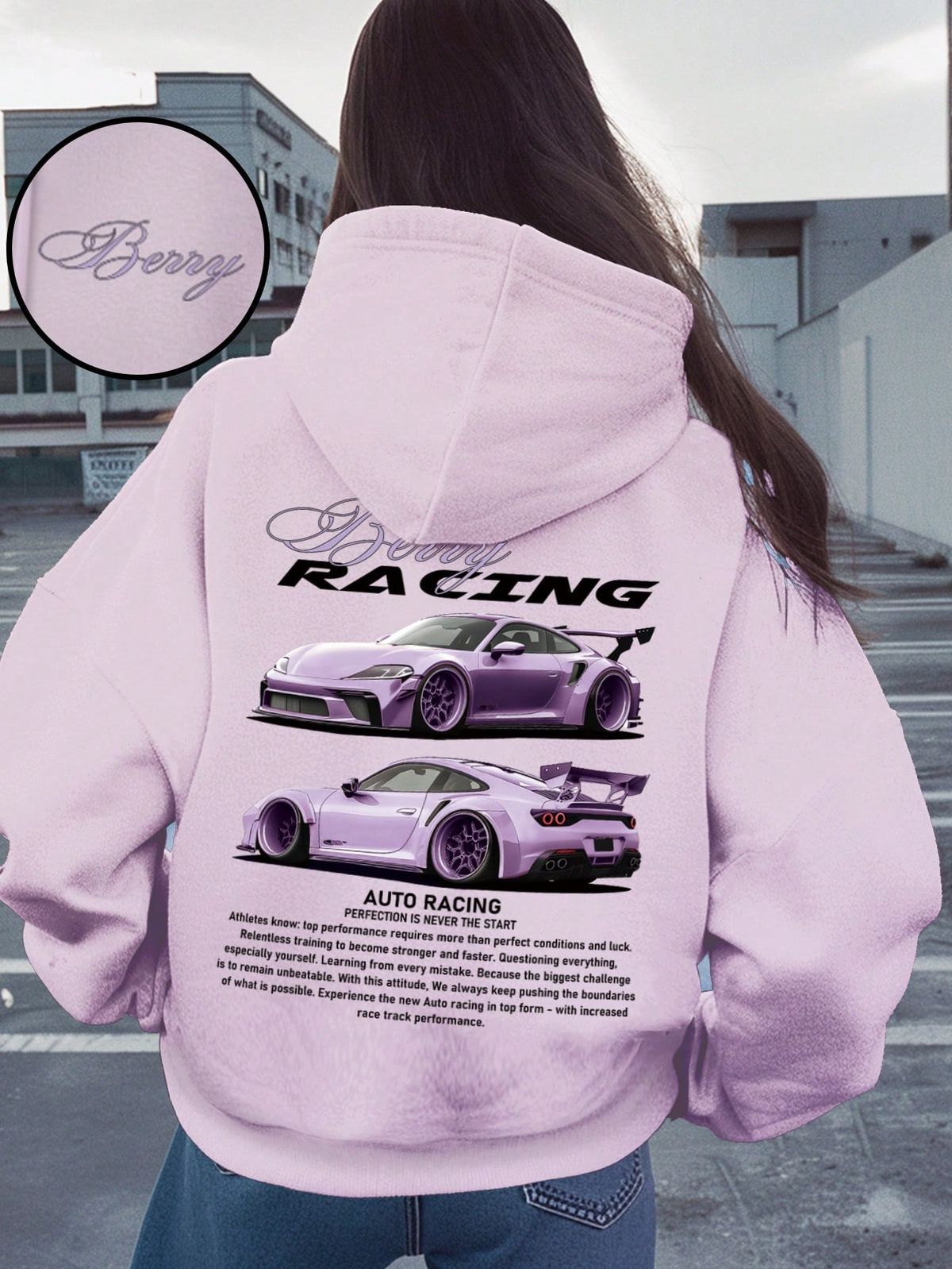 Casual Printed T-Shirt, Loose Fit Hoodie Sweatshirt, Gift For Car Enthusiasts, AuTo Couple T-Shirt